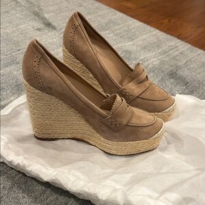Tan Wedge Loafers